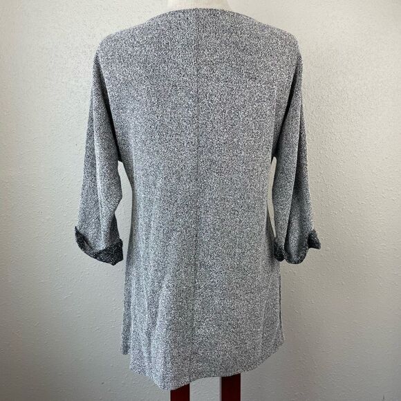 NWT Sharagano Gray Sweater Top Size L - Picture 5 of 8